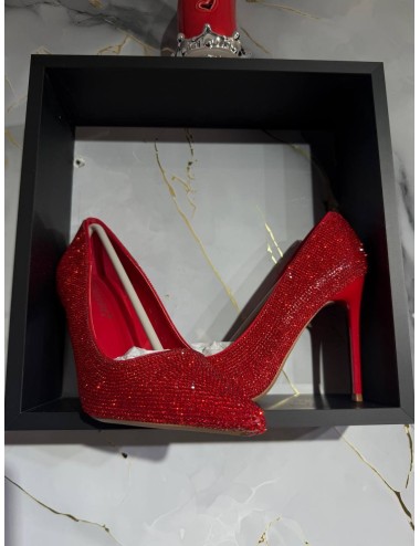 Décolleté brillantinato rosso