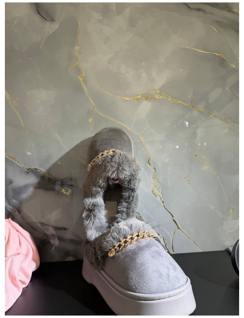 Ciabatte con pelliccia