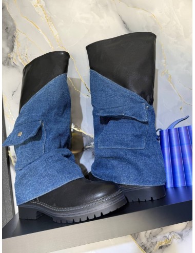 Stivale alto di jeans