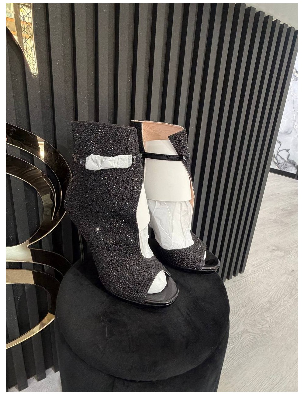 Tronchetto alto brillantinato