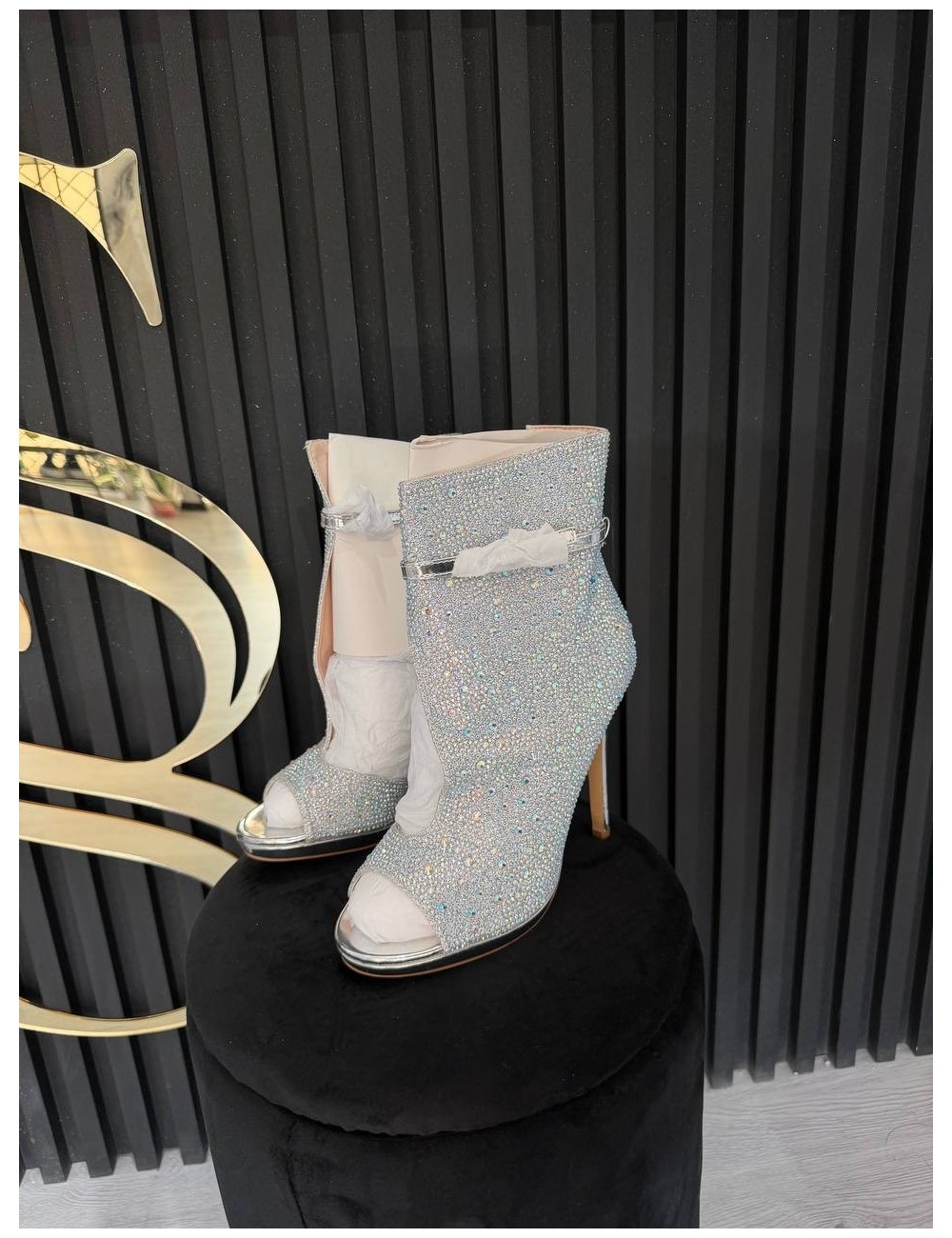 Tronchetto alto brillantinato