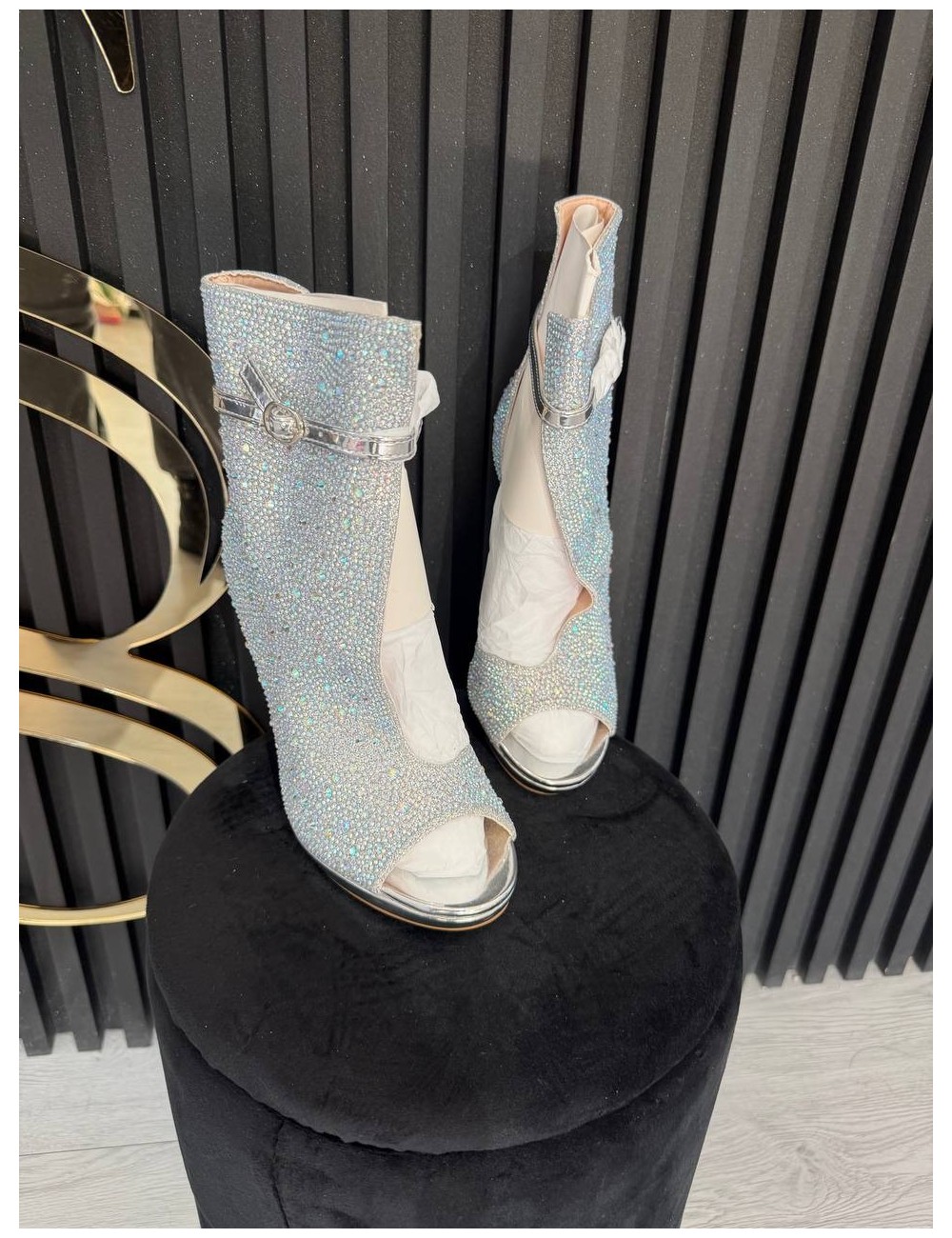 Tronchetto alto brillantinato