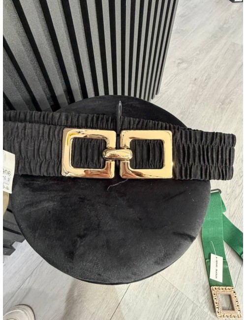 Cintura elastica con cinturino oro