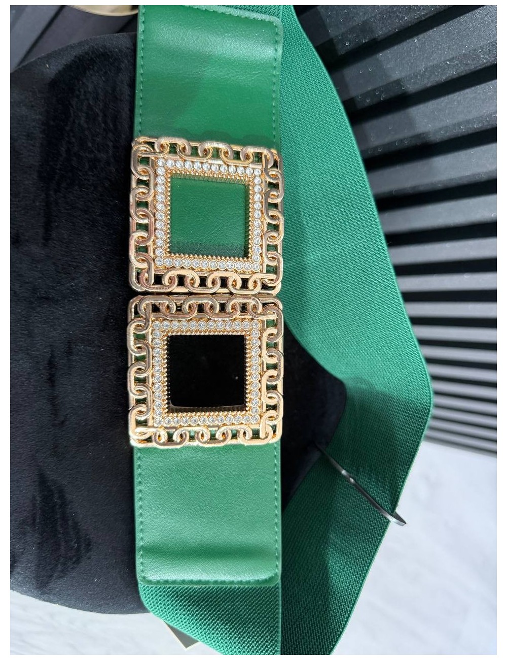 Cintura elastica con cinturino oro