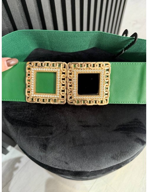 Cintura elastica con cinturino oro