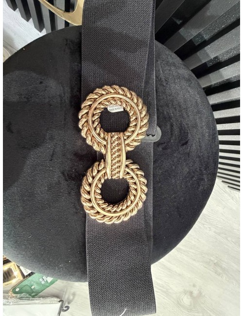Cintura elastica con cinturino oro