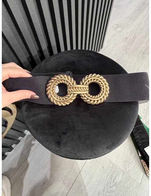 Cintura elastica con cinturino oro