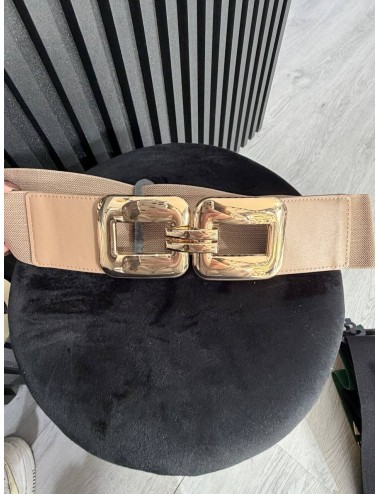 Cintura elastica con cinturino oro