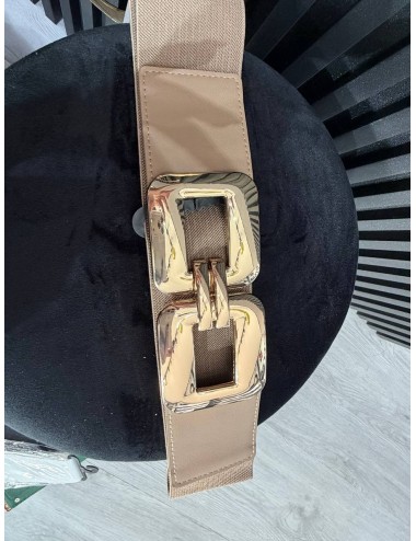 Cintura elastica con cinturino oro