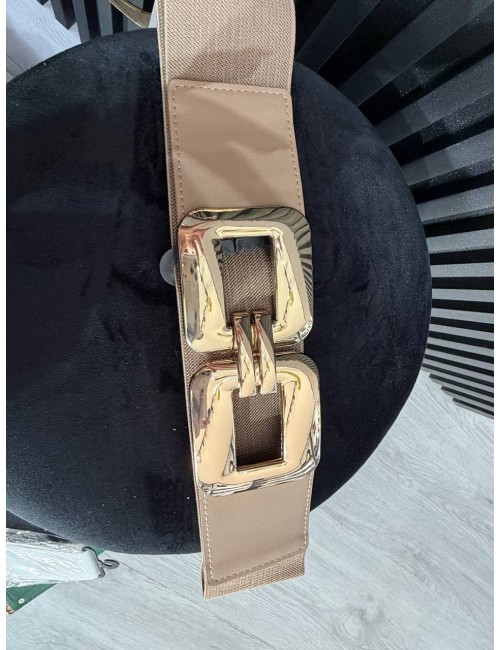Cintura elastica con cinturino oro