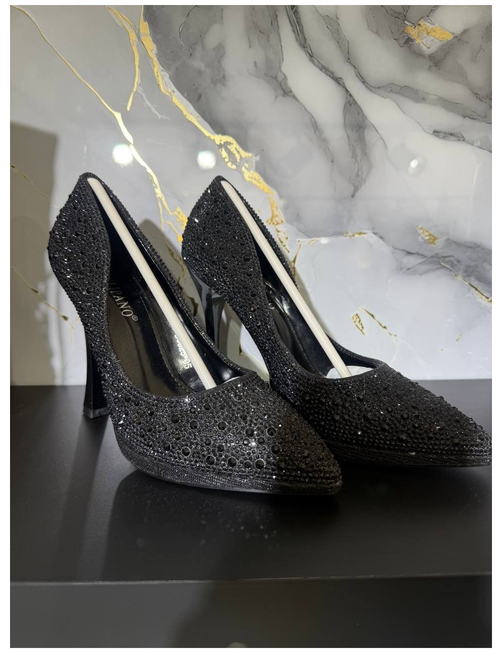 Décolleté  Nero Brillantinato